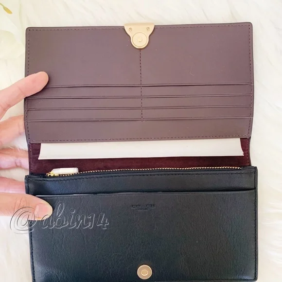 NWT Coach Dreamer Black Leather Wallet - Picture 5 of 8